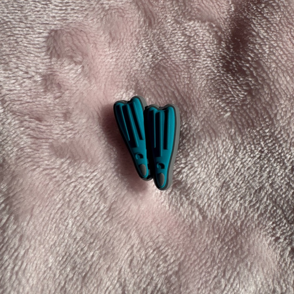 Miniature Blue Flippers Shoe Charm